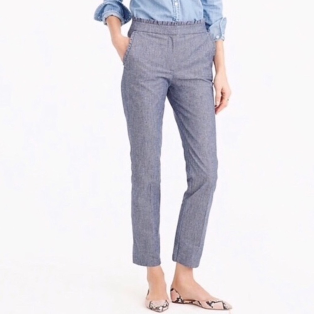 J. Crew Ruffle Waist Chino Pants